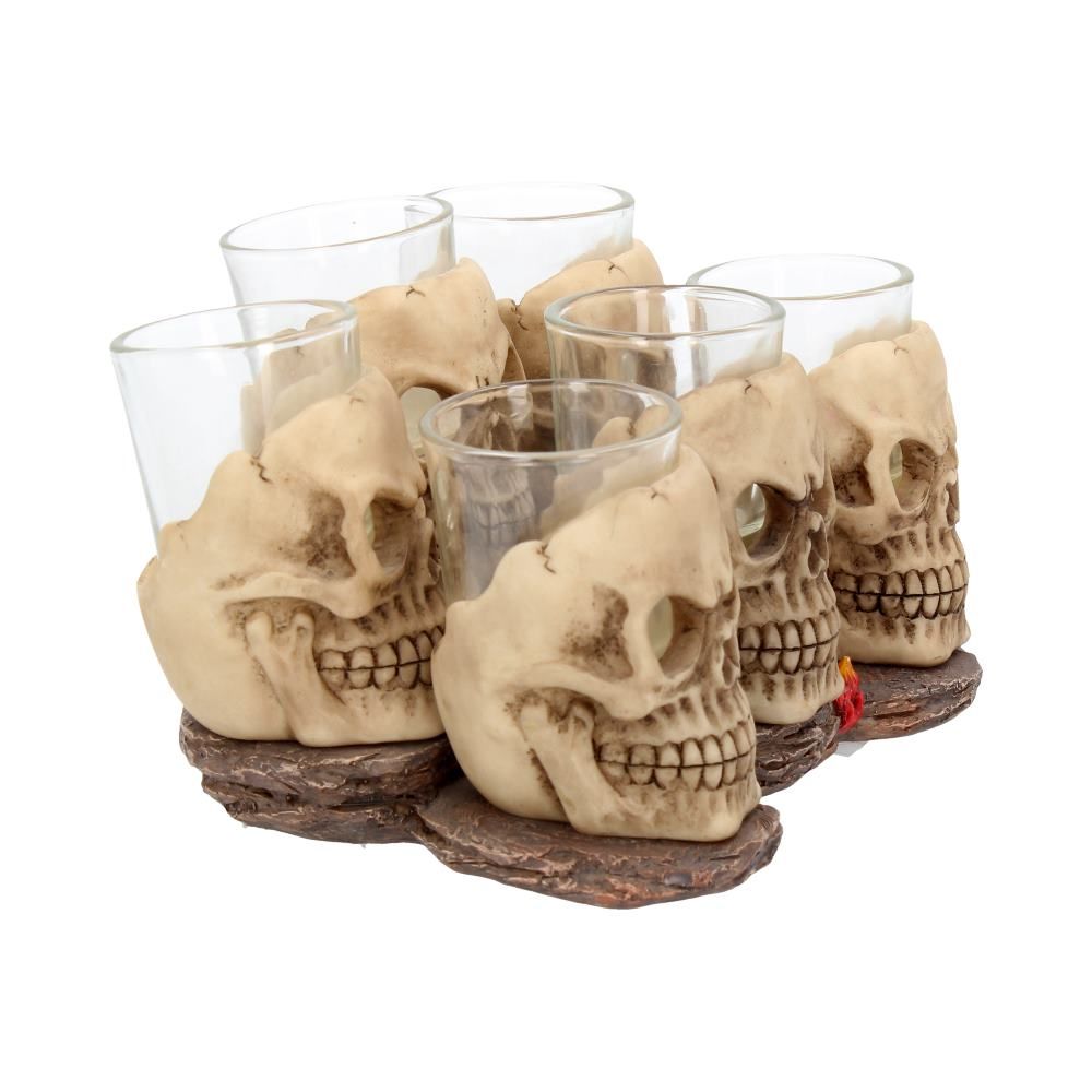 NEMESIS NOW - 6 Shooter Skulls Shot Glasses Set
