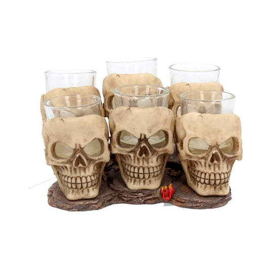 NEMESIS NOW - 6 Shooter Skulls Shot Glasses Set