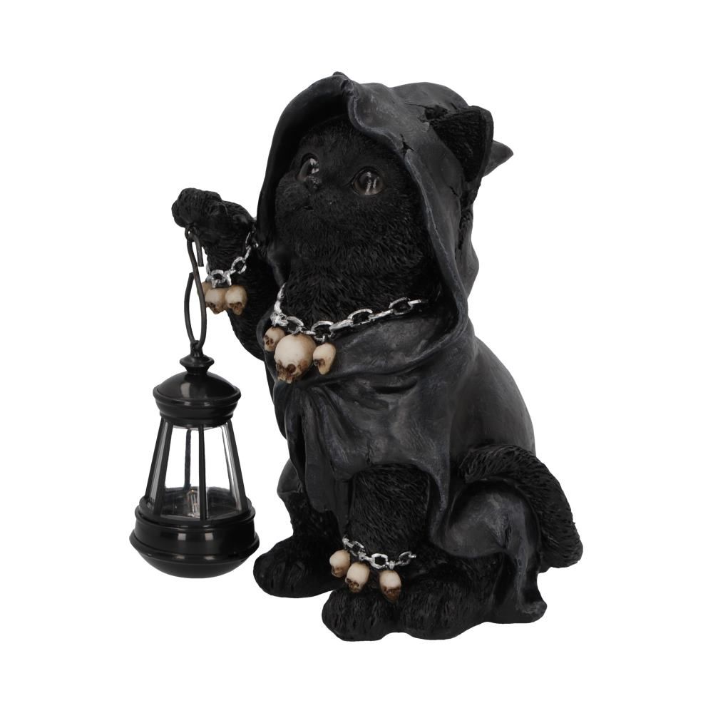 NEMESIS NOW - Reapers Feline Lantern Grim Reaper Cat Figure