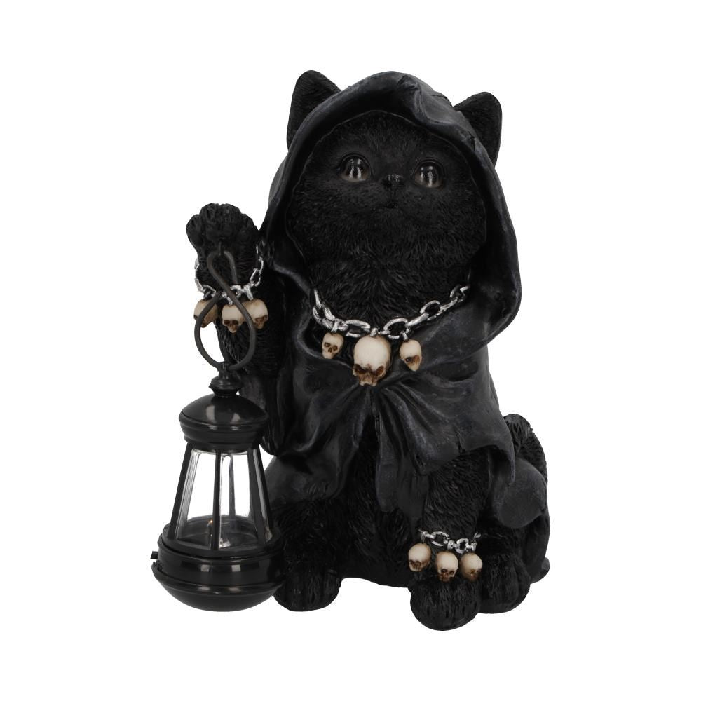 NEMESIS NOW - Reapers Feline Lantern Grim Reaper Cat Figure