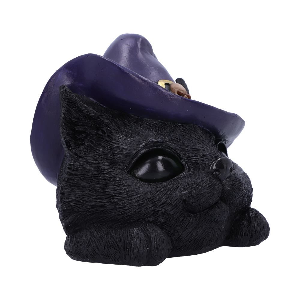NEMESIS NOW - Familiar Grin Black Cat Head With Lights Figure