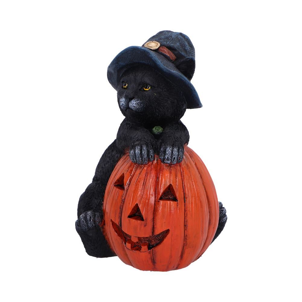 NEMESIS NOW - Trick Or Treat Cat With Pumpkin Figure