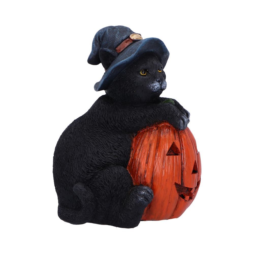 NEMESIS NOW - Trick Or Treat Cat With Pumpkin Figure