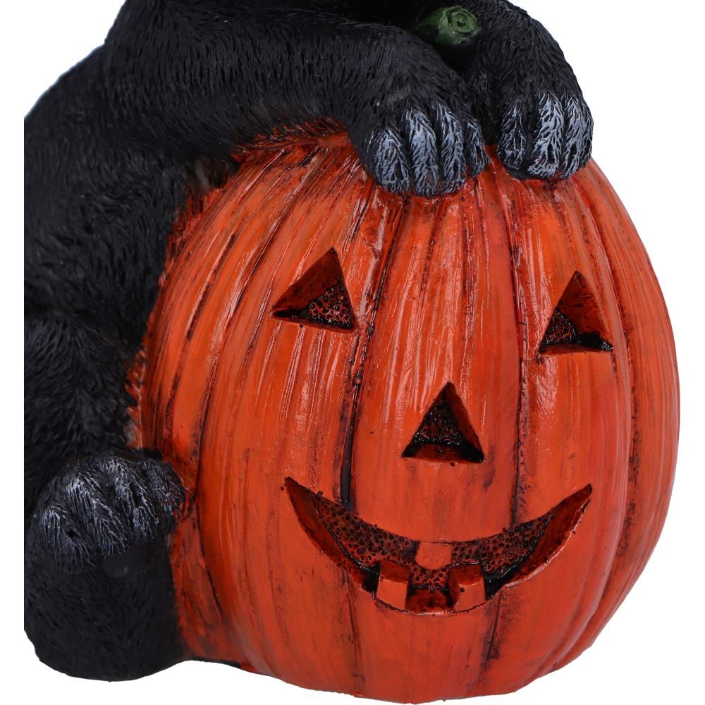 NEMESIS NOW - Trick Or Treat Cat With Pumpkin Figure
