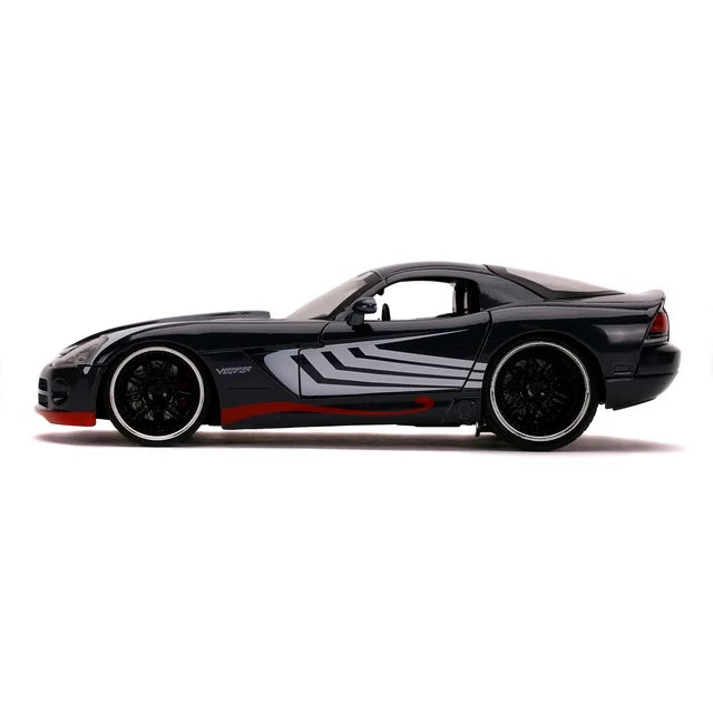 MARVEL : SPIDER-MAN - Venom 2008 Dodge Viper 1:24 Diecast Car & Figure