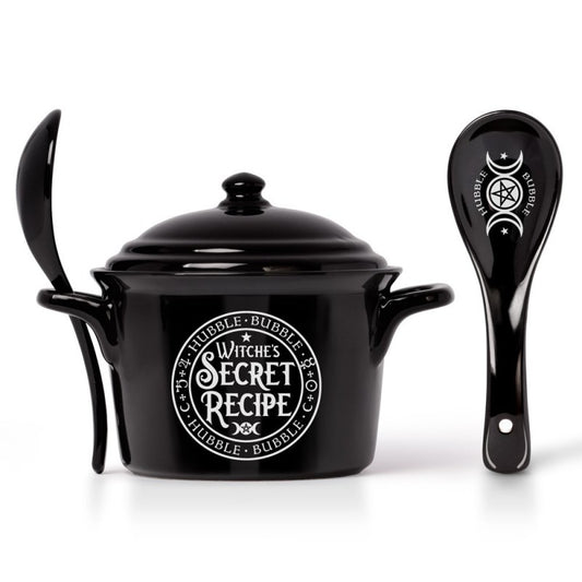 ALCHEMY - Witches Secret Recipe Lidded Bowl & Spoon Set