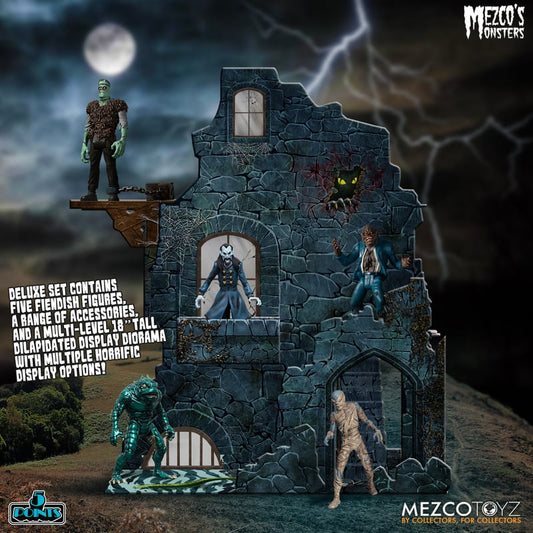 UNIVERSAL MONSTERS - Tower Of Fear Mezco 5 Points Deluxe Figure Box Set