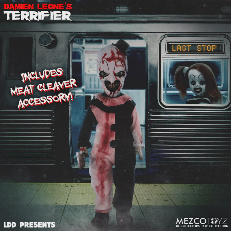 LIVING DEAD DOLLS - Terrifier : Art The Clown Limited Blood Splatter Version Doll