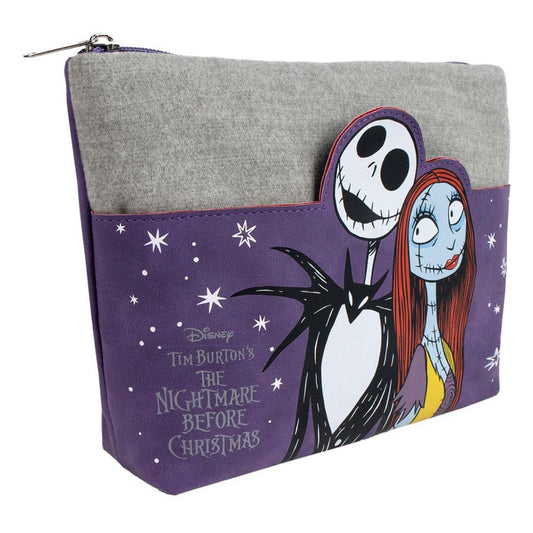NIGHTMARE BEFORE CHRISTMAS - Jack & Sally Purple Make Up Bag