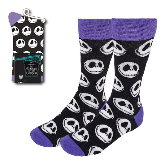 NIGHTMARE BEFORE CHRISTMAS - Jack's Face Purple Socks