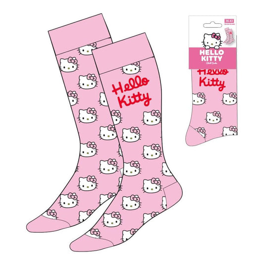SANRIO - 3.5-8.5/9 Hello Kitty Face Pink Socks