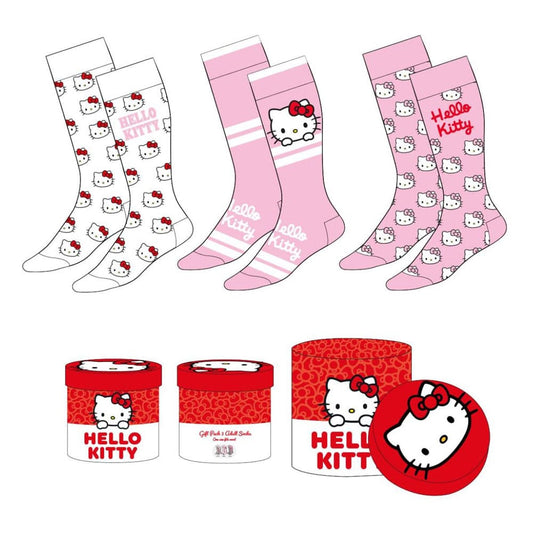 SANRIO - 3.5-8.5/9 Hello Kitty Socks 3-Pack
