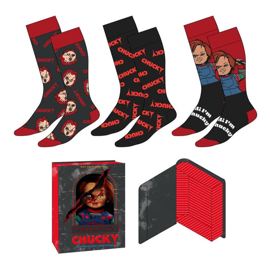 CHILD'S PLAY - 5-10.5/11 Chucky Socks 3-Pack