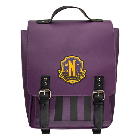 WEDNESDAY - Nevermore Academy Purple Satchel Backpack