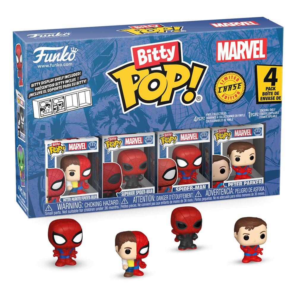 MARVEL : SPIDER-MAN - Peter Parker Funko Bitty Pop! 4 Pack
