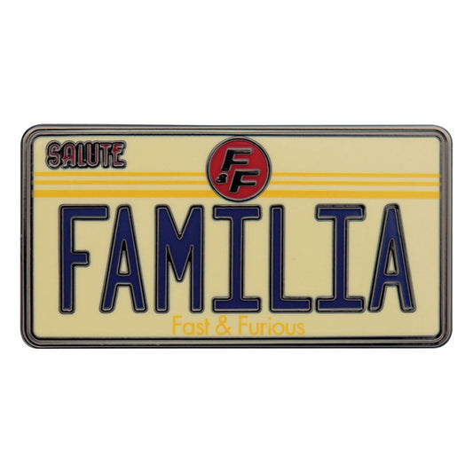 FAST & FURIOUS - Familia License Plate Pin Badge