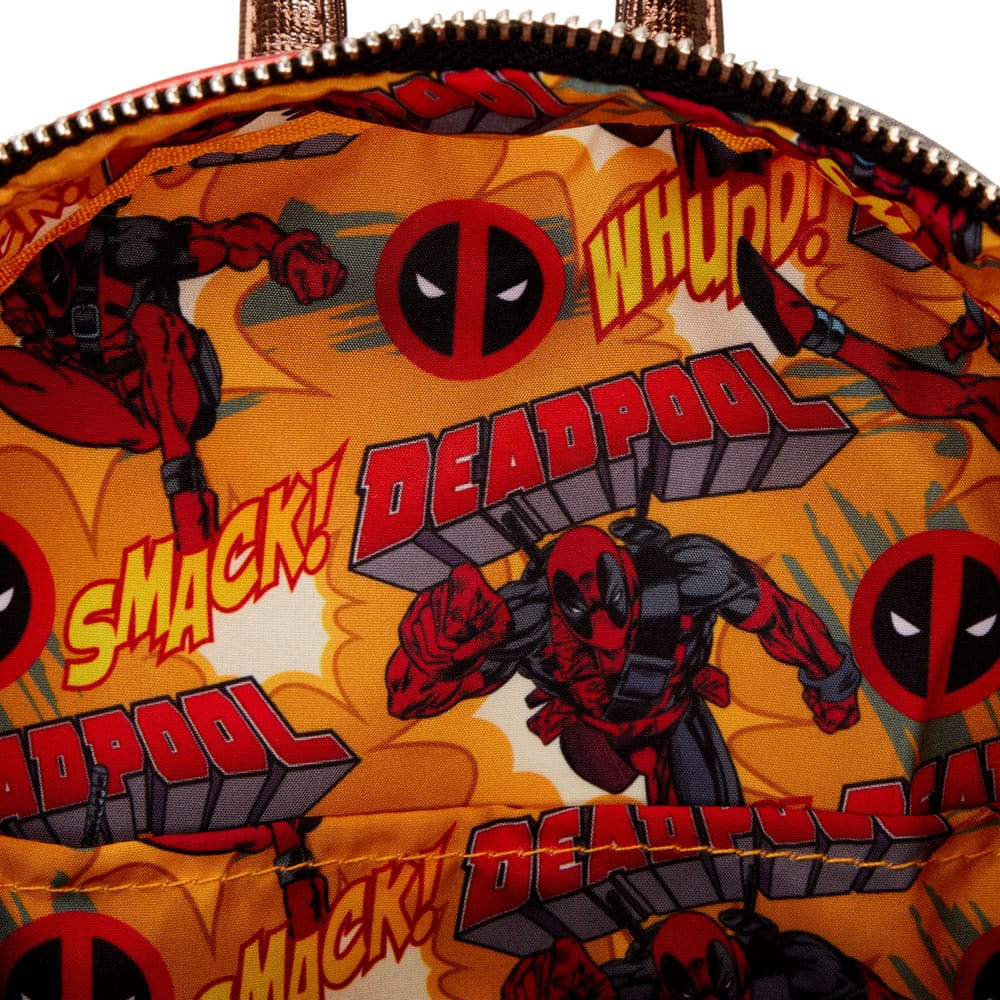 LOUNGEFLY : MARVEL - Deadpool Metallic Cosplay Mini Backpack