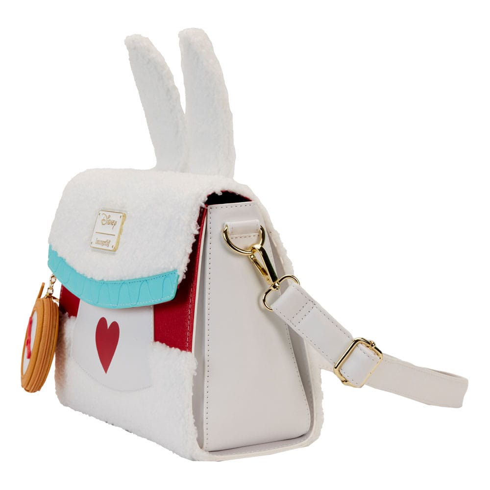 LOUNGEFLY : DISNEY - Alice In Wonderland White Rabbit Cosplay Crossbody Bag