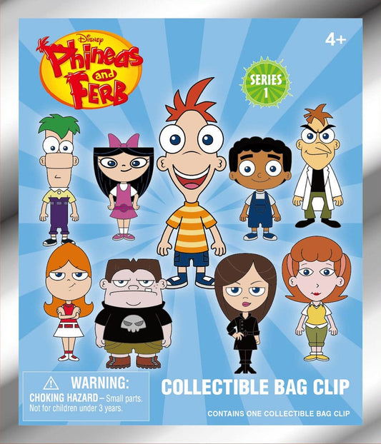 DISNEY : PHINEAS & FERB - Series 1 Mystery Blind Bag Keyring / Bag Clip