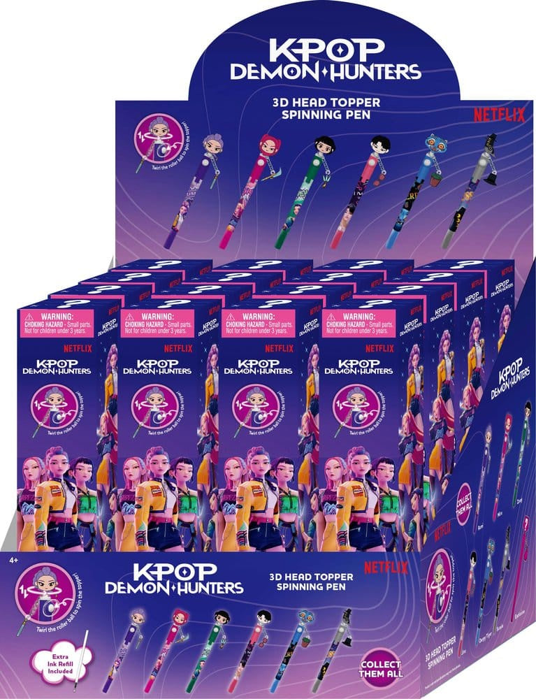 KPOP DEMON HUNTERS - 3D Head Topper Blind Box Spinner Pen (1)