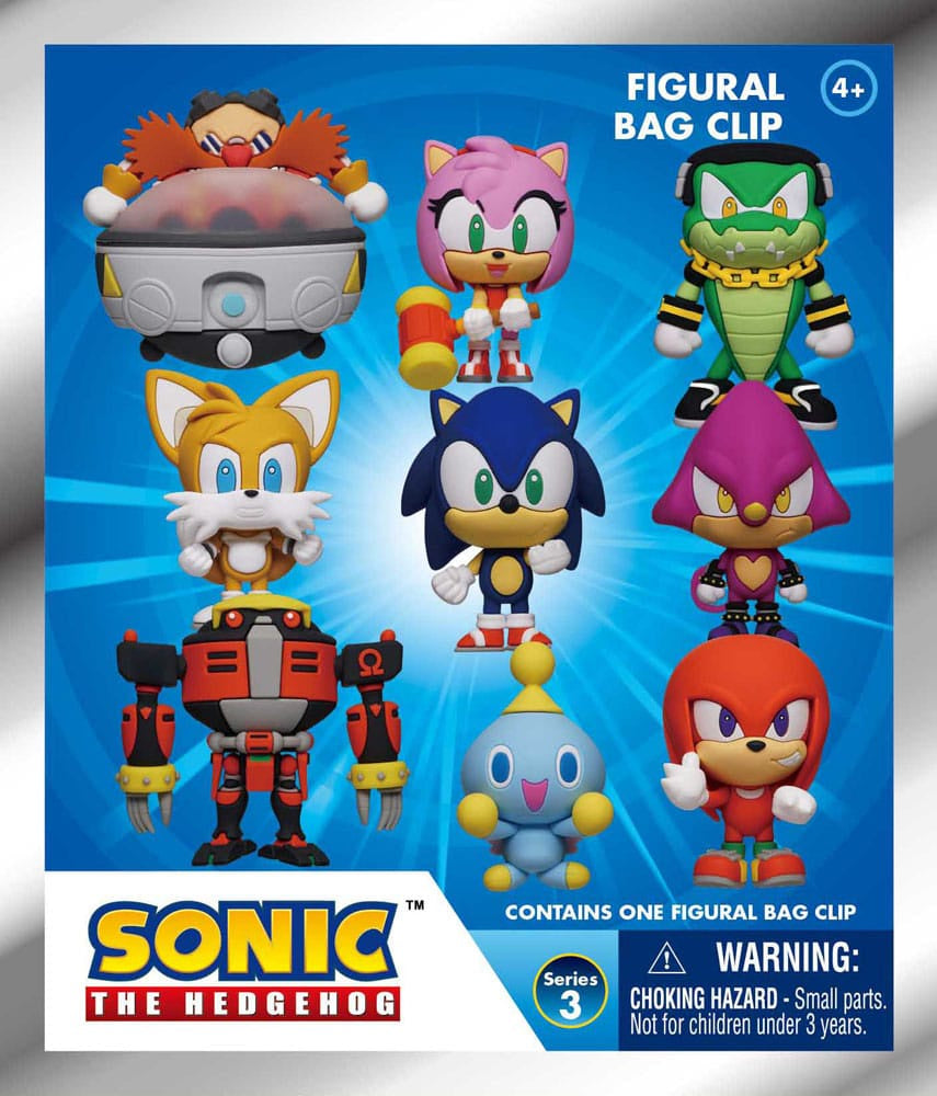 SONIC THE HEDGEHOG - Series 3 Mystery Blind Bag Keyring / Bag Clip