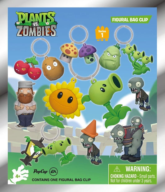 PLANTS Vs. ZOMBIES - Series 1 Mystery Blind Bag Keyring / Bag Clip