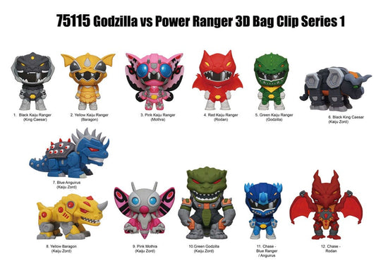 GODZILLA VS POWER RANGERS - Series 1 Blind Bag Keyring / Bag Clip