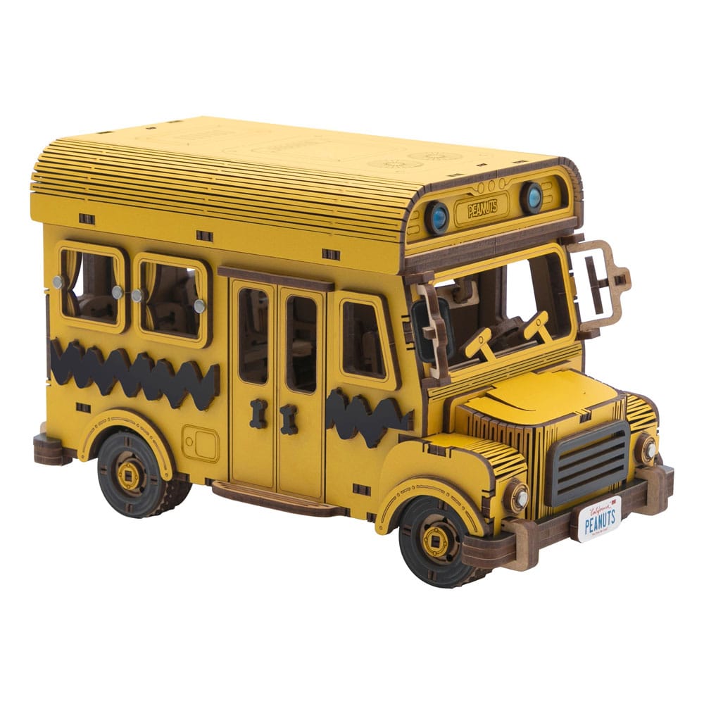 PANTASY : PEANUTS - Puremind Construction School Bus Wooden Building Set