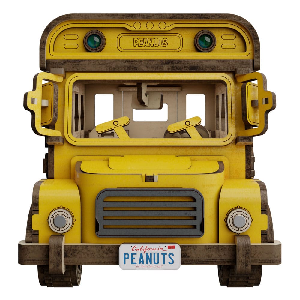 PANTASY : PEANUTS - Puremind Construction School Bus Wooden Building Set