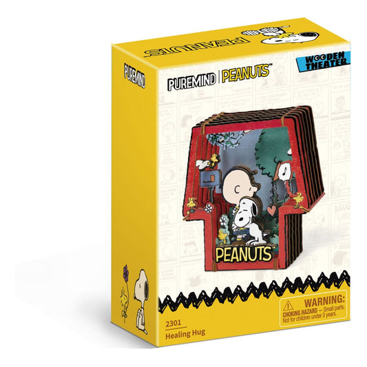 PANTASY : PEANUTS - Puremind Construction Theater Healing Hug  Wooden Building Set