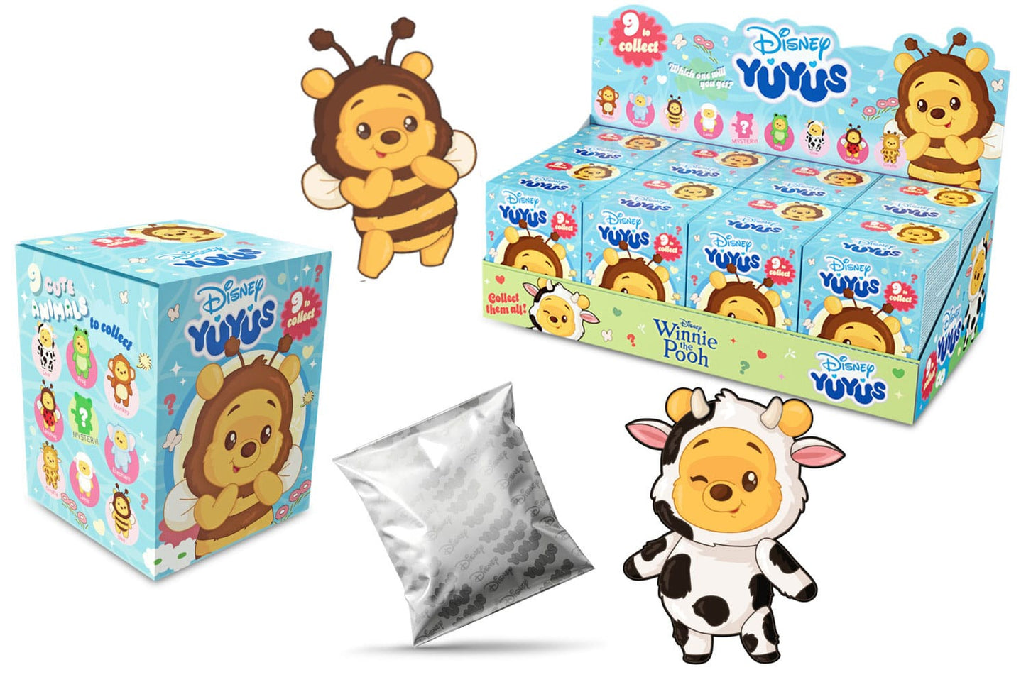DISNEY : WINNIE THE POOH - YuYu Blind Box Plush Bag Clip / Keyring