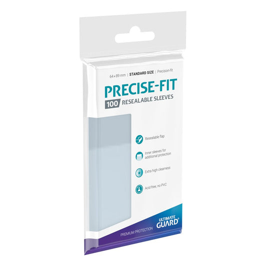 ULTIMATE GUARD - Precise-Fit Resealable 100 Soft Sleeves Standard Size