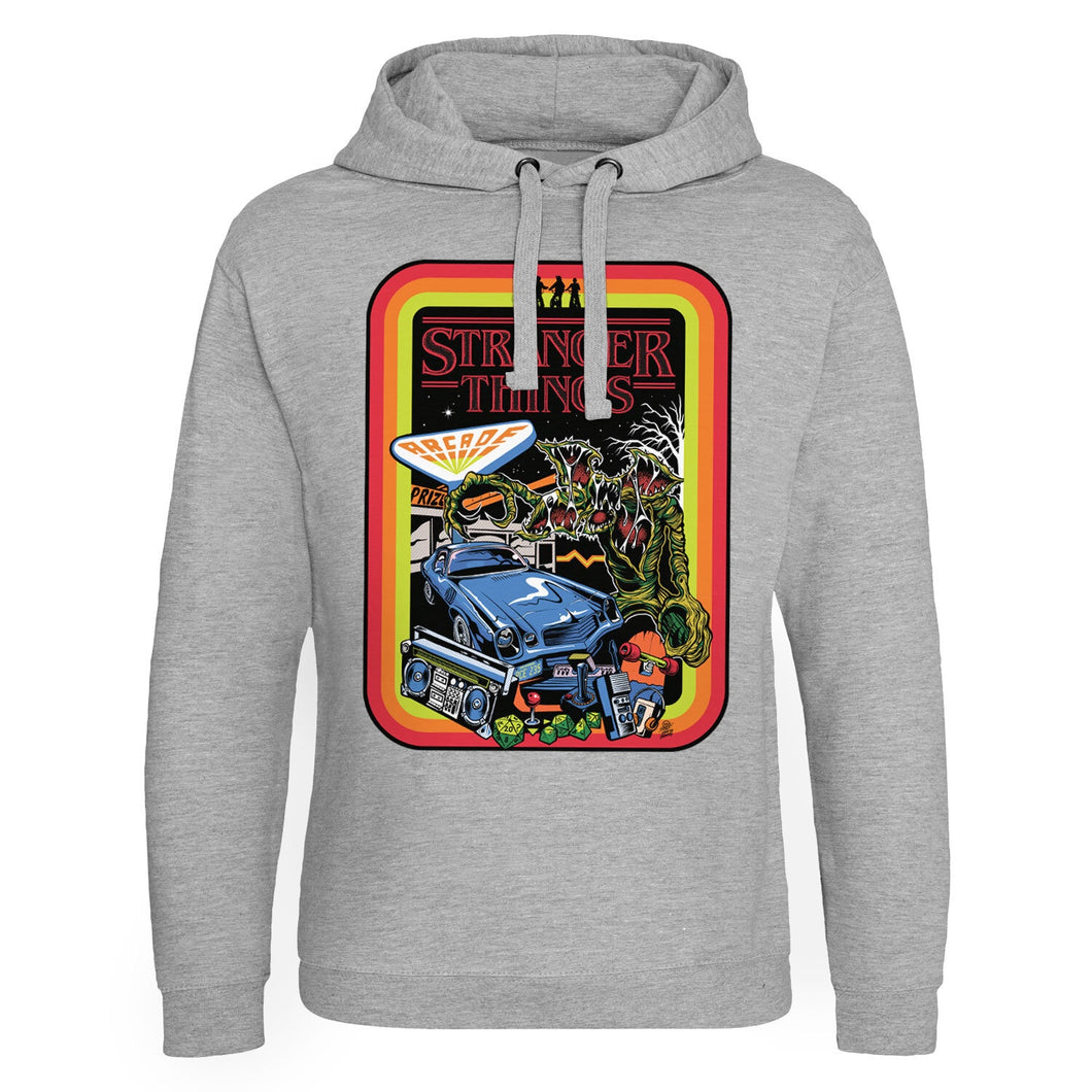 STRANGER THINGS - Retro Poster Grey Hoodie