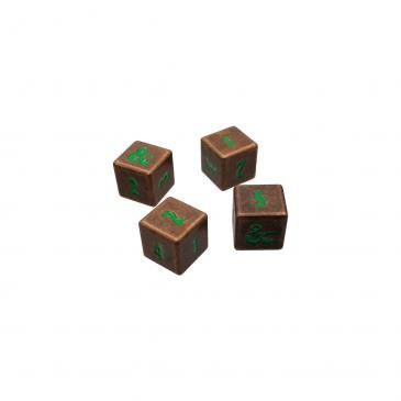 ULTRA PRO - Heavy Metal Fall 21 Copper and Green D6 Dice Set for Dungeons & Dragons