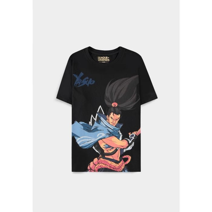LEAGUE OF LEGENDS - Yasuo Men's Black Graphic Short Sleeved T-shirt