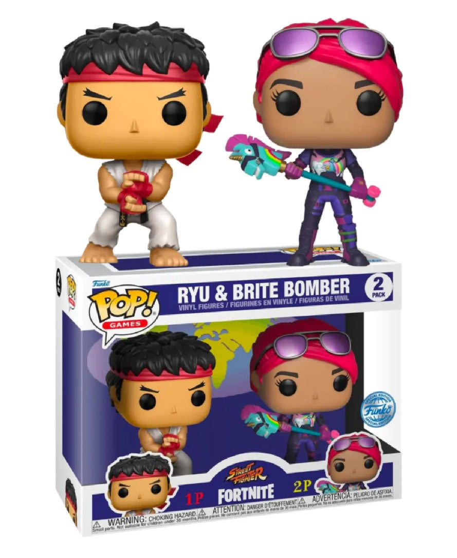FORTNITE X STREET FIGHTER - Ryu & Brite Bomber 2-Pack Funko Pop!