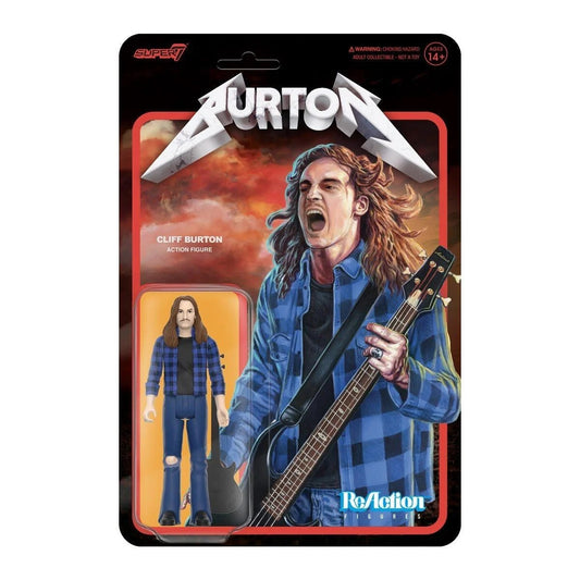 CLIFF BURTON - Cliff Burton (Flannel Shirt) Super 7 ReAction Figure