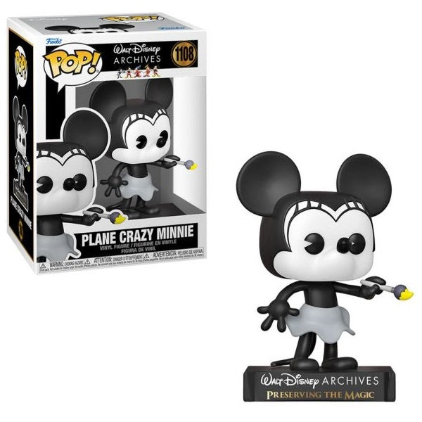 WALT DISNEY ARCHIVES - Plane Crazy Minnie B&W #1108 Funko Pop!