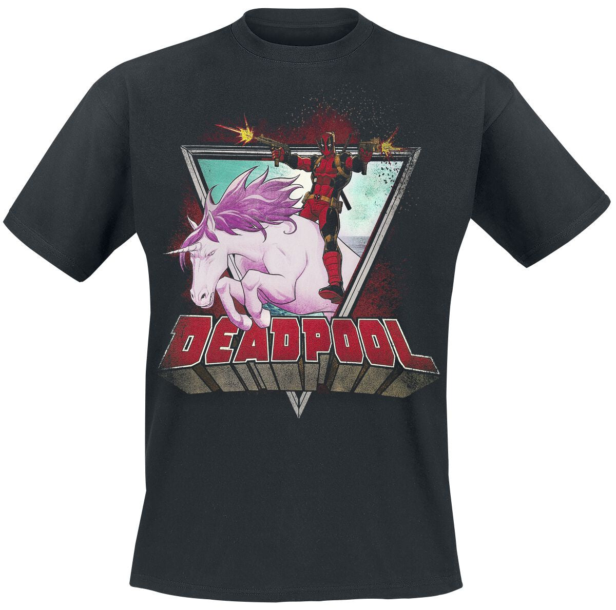 MARVEL : DEADPOOL - Unicorn Rider T-Shirt