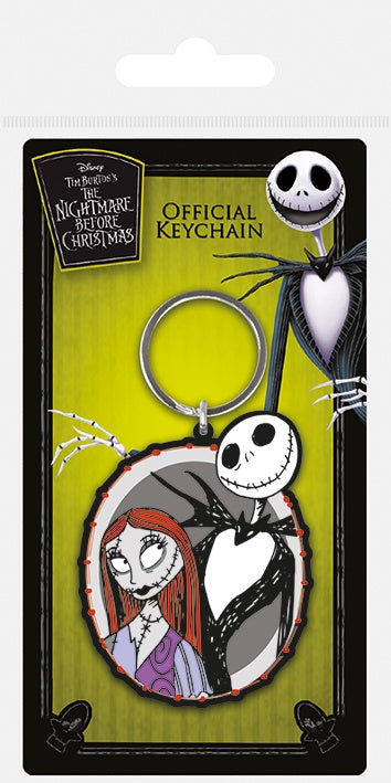 NIGHTMARE BEFORE CHRISTMAS - Jack & Sally Rubber Keyring