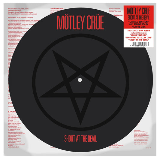 MOTLEY CRUE - Shout At The Devil 40th Anniversary Picture Disc Vinyl Album