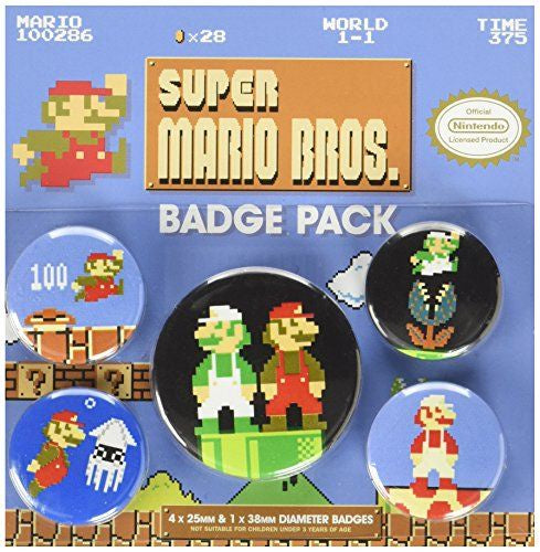 MARIO - Super Mario Bros Badge Pack