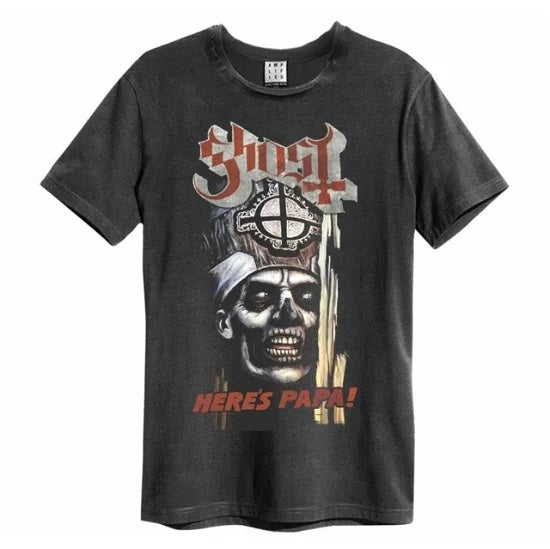 GHOST - Here's Papa Vintage Charcoal Amplified T-Shirt