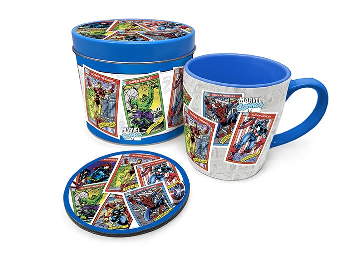 MARVEL - Collectors Cards Mug Tin Set
