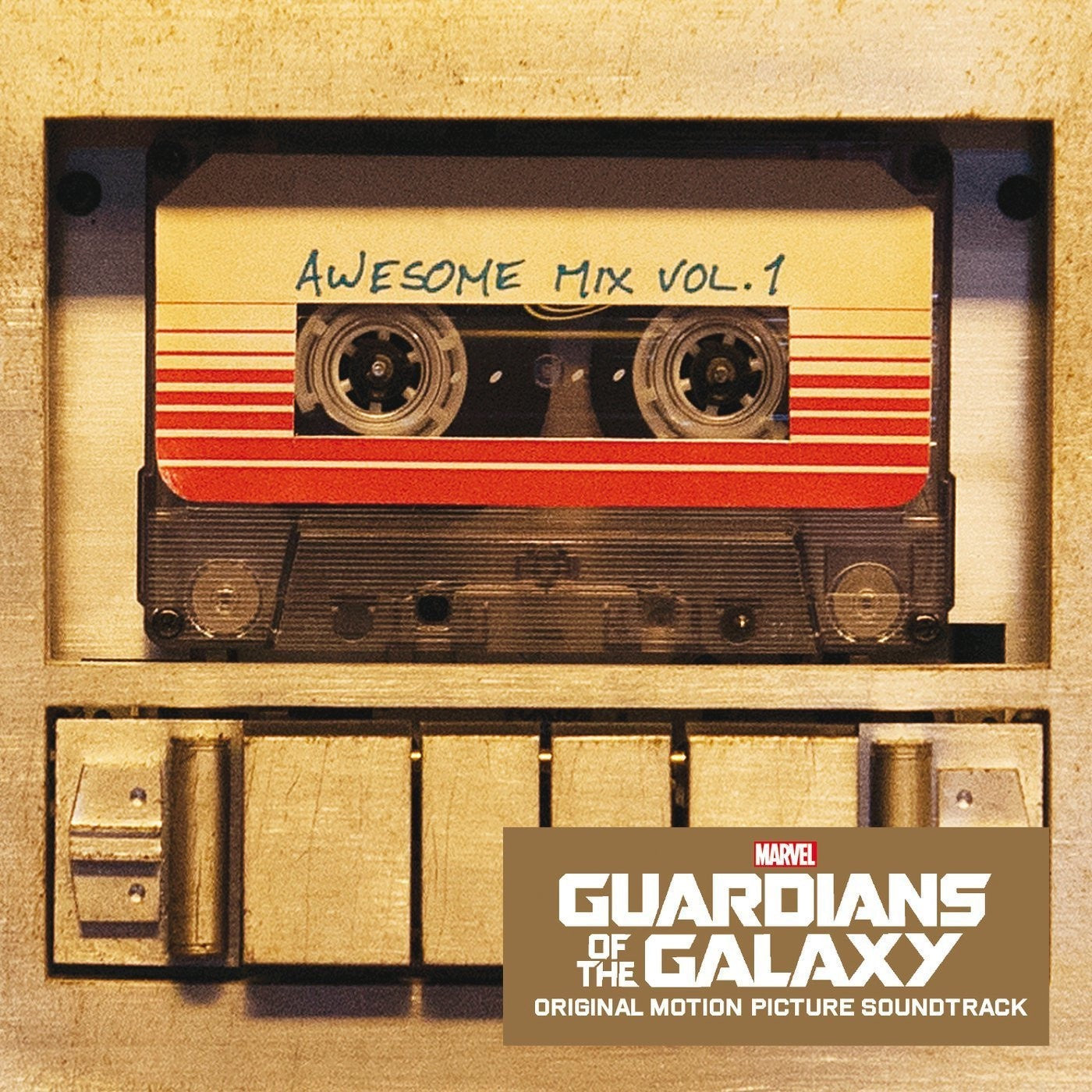 Vinyl record of the 'Guardians of the Galaxy: Awesome Mix Vol. 1' original soundtrack album