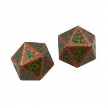ULTRA PRO - Heavy Metal Fall 21 Copper and Green D20 Dice Set for Dungeons & Dragons