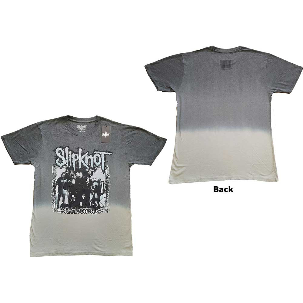 SLIPKNOT - Barcode Photo Dip-Dye And Back Print T-Shirt
