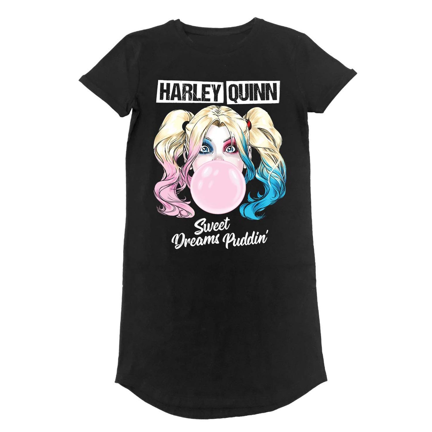 DC : HARLEY QUINN - Sweet Dreams Puddin Fitted T-Shirt Dress