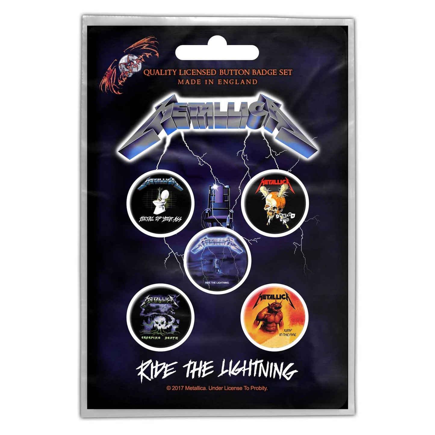 METALLICA - Ride The Lightening Badge Pack