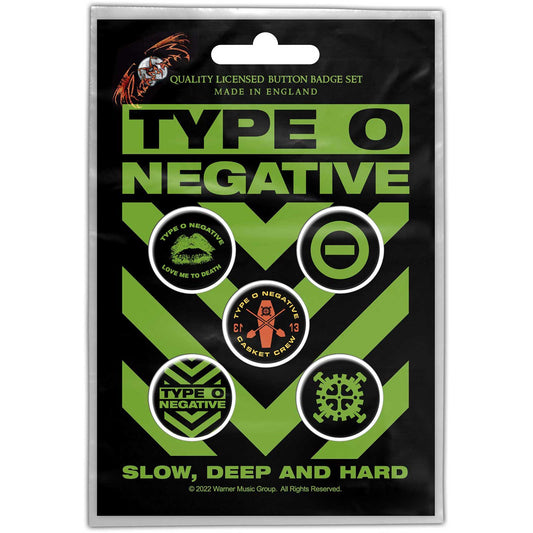 TYPE O NEGATIVE - Slow, Deep & Hard Badge Pack